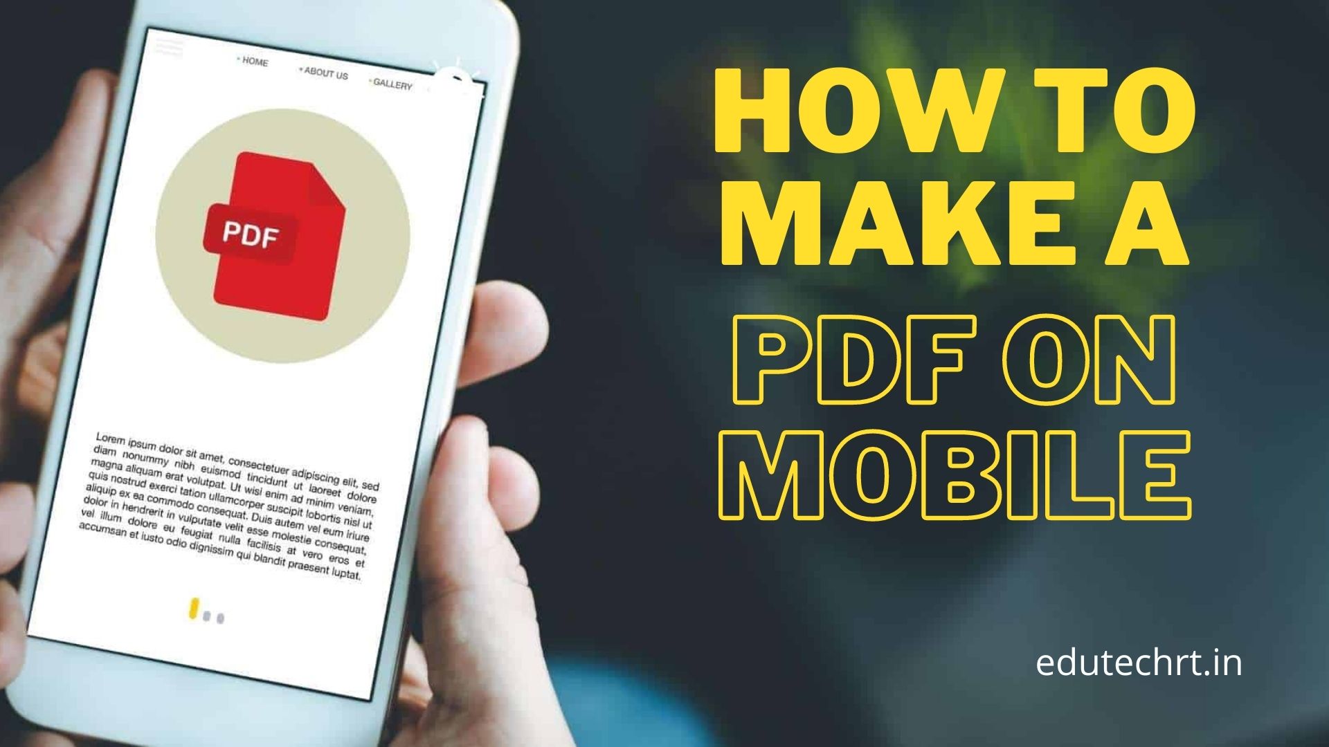 How to make pdf from mobile?